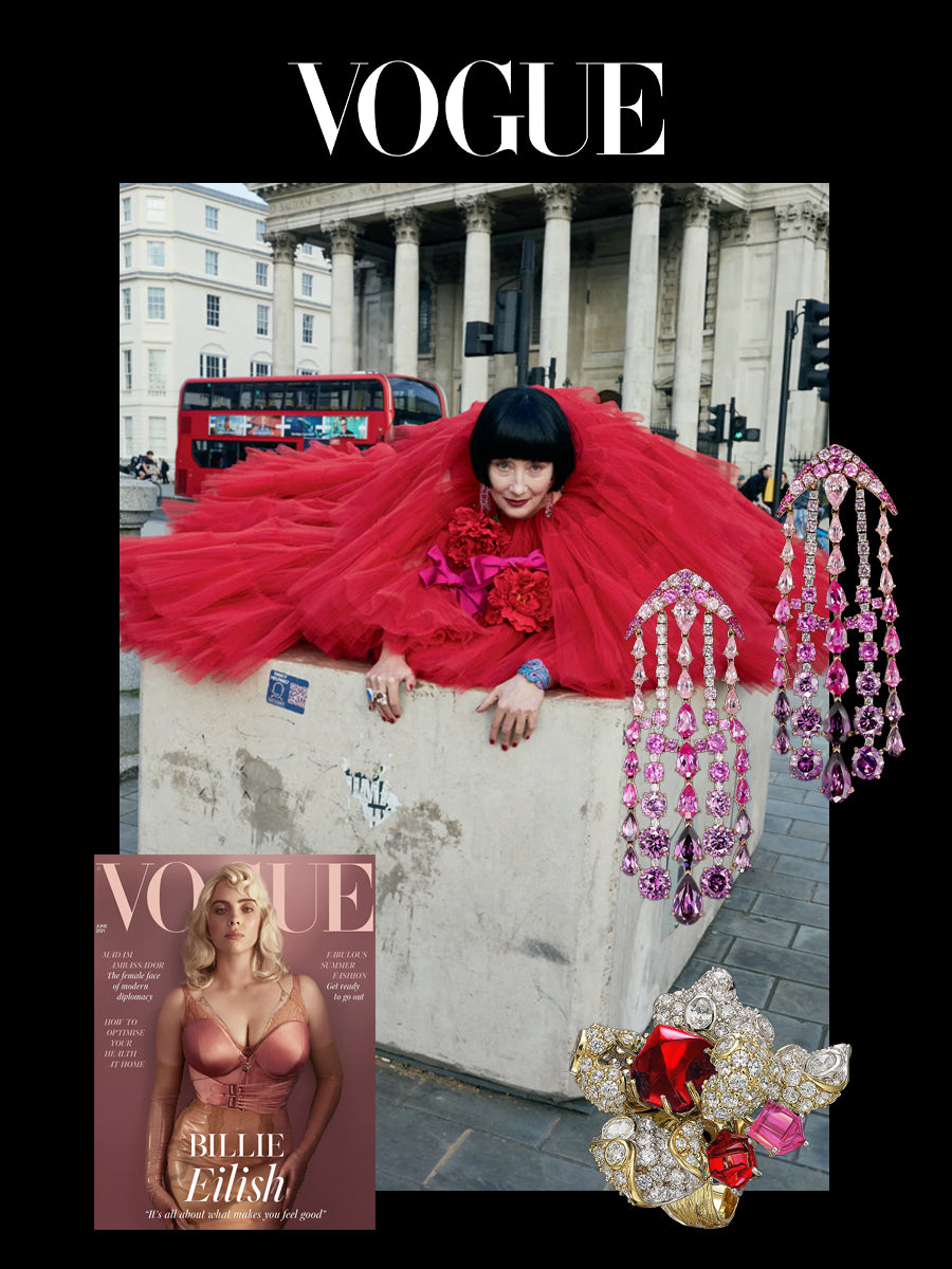 Anabela Chan Joaillerie_VOGUE UK_Emma Thompson_Ruby-Blossom-Ring, Fuchsia-Ombre-Waterfall-Earrings