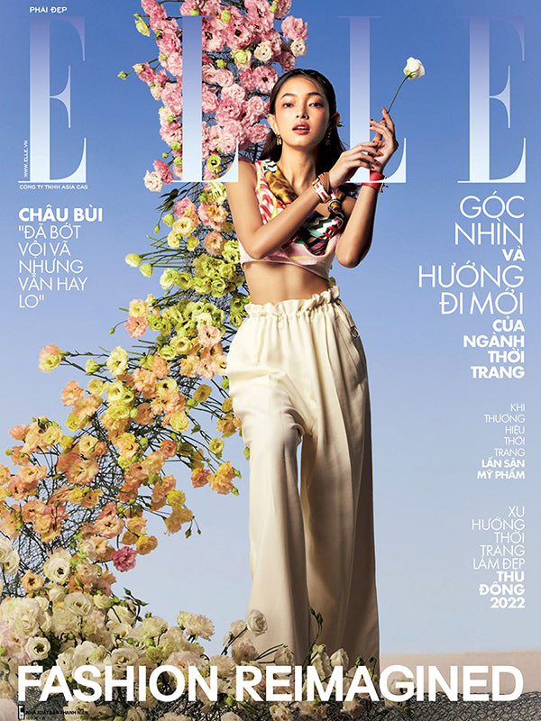 Anabela Chan Joaillerie_ Tian and Kat Wu wearing Rainbow Tutti Frutti Necklace and Turquoise Mermaid Ring for Elle Vietnam October 2022 Issue _November