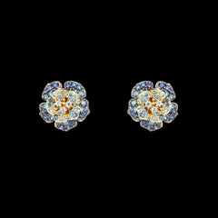 Blue Geranium Studs
