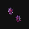 Fuchsia Violet Chanterelle Studs