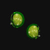 Neon Green Tinkerbell Earrings. Lab-Grown Simulated Diamond