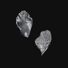 Silver Smoke Rosa Petal Studs