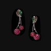 Cherry Drop Earrings. Lab-Grown Ruby