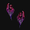 Violet Fuchsia Poison Ivy Earrings
