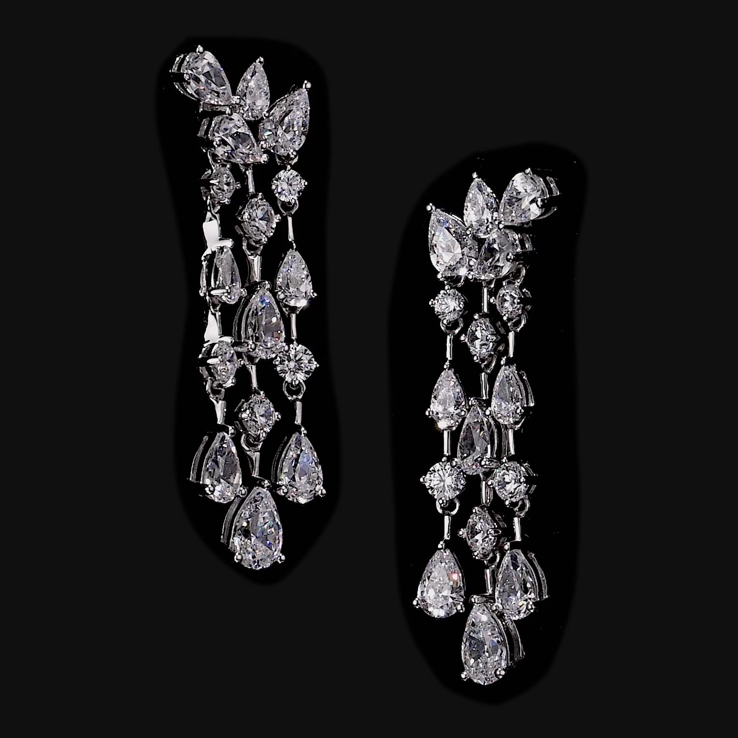 Mini Diamond Chandelier Earrings