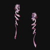 Cinderella Ribbon Twirl Earrings. Lab-Grown Sapphire