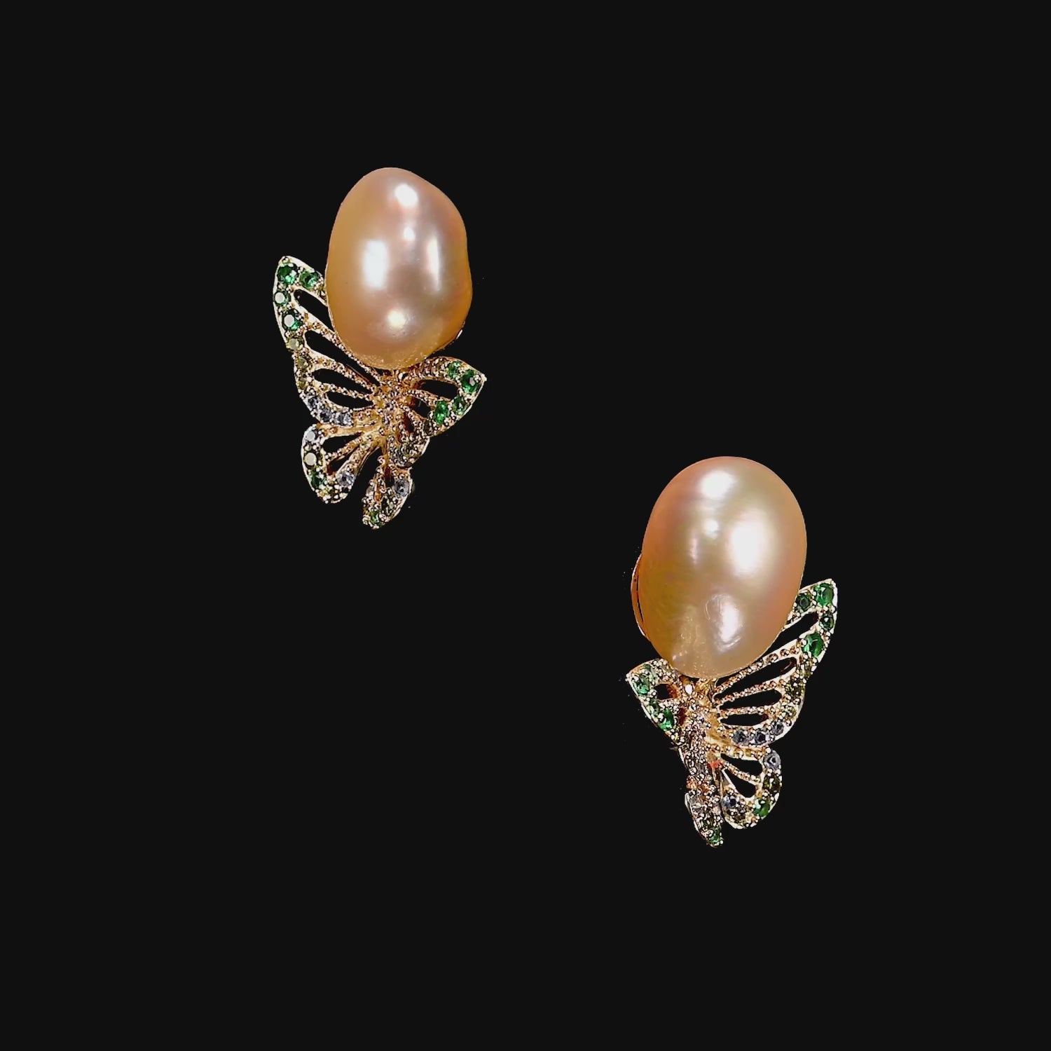 Butterfly Pearl Earrings