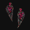 Sapphire Spirulina Begonia Earrings