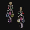 Tutti Frutti Chandelier Earrings. Lab-Grown Tourmaline