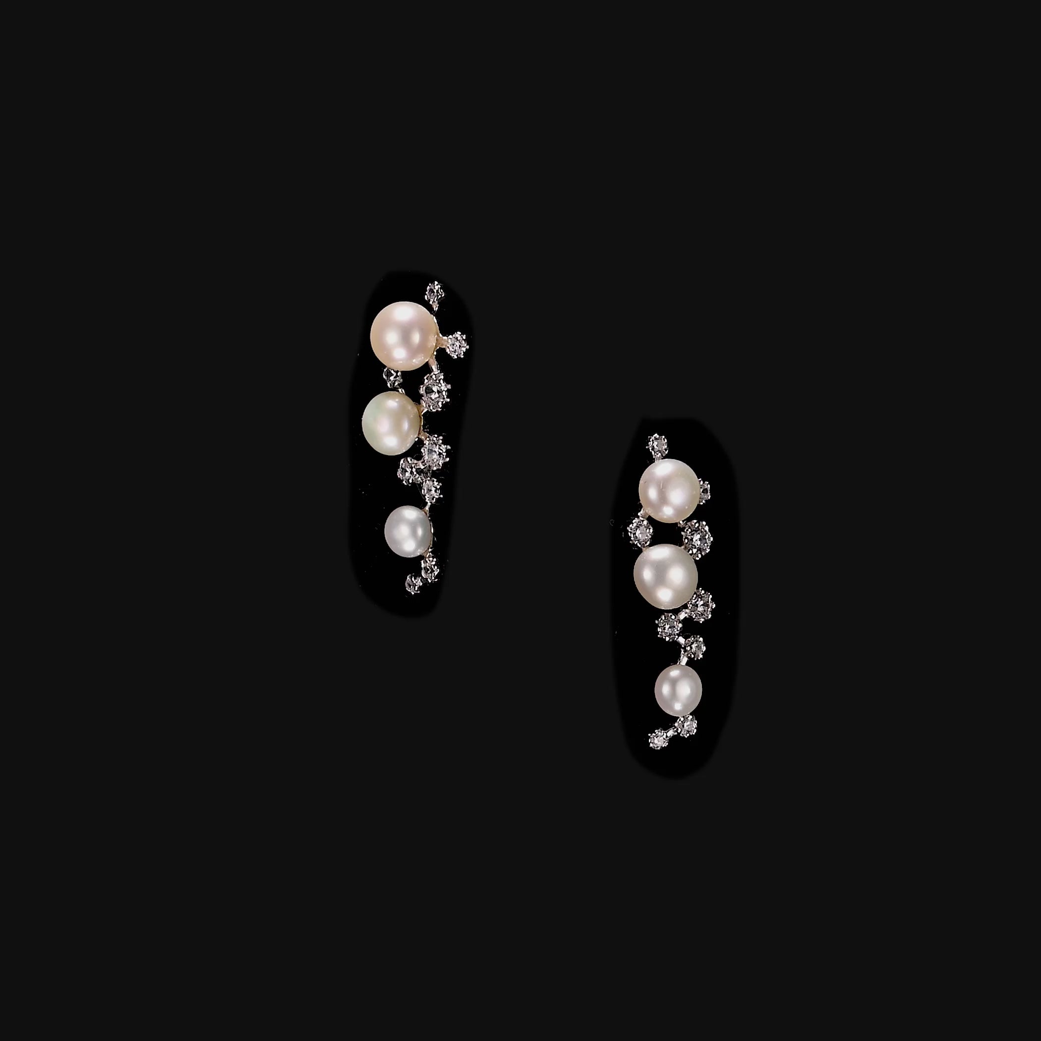 Mini Constellation Pearl Earrings