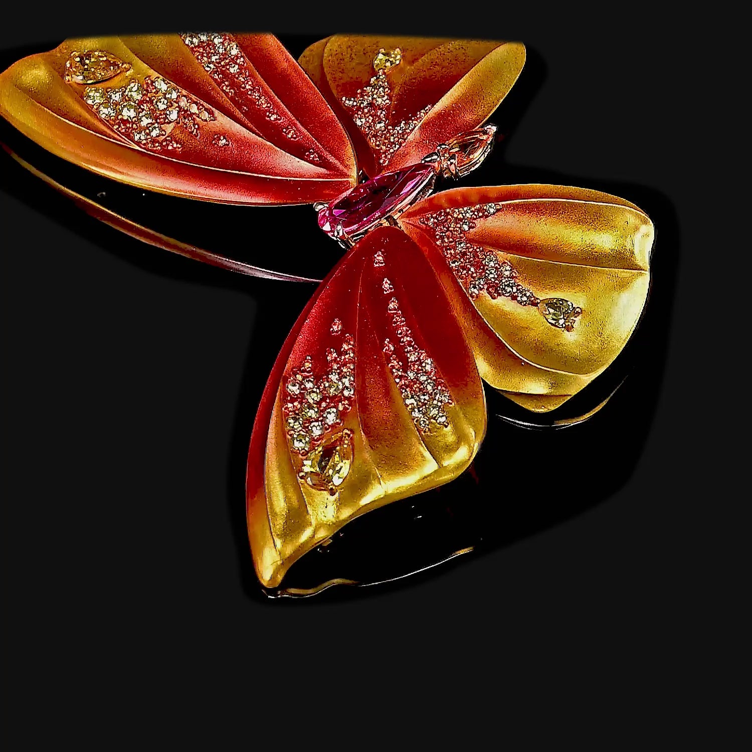 Magma Butterfly Brooch