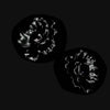 Black Diamond Floral Earrings