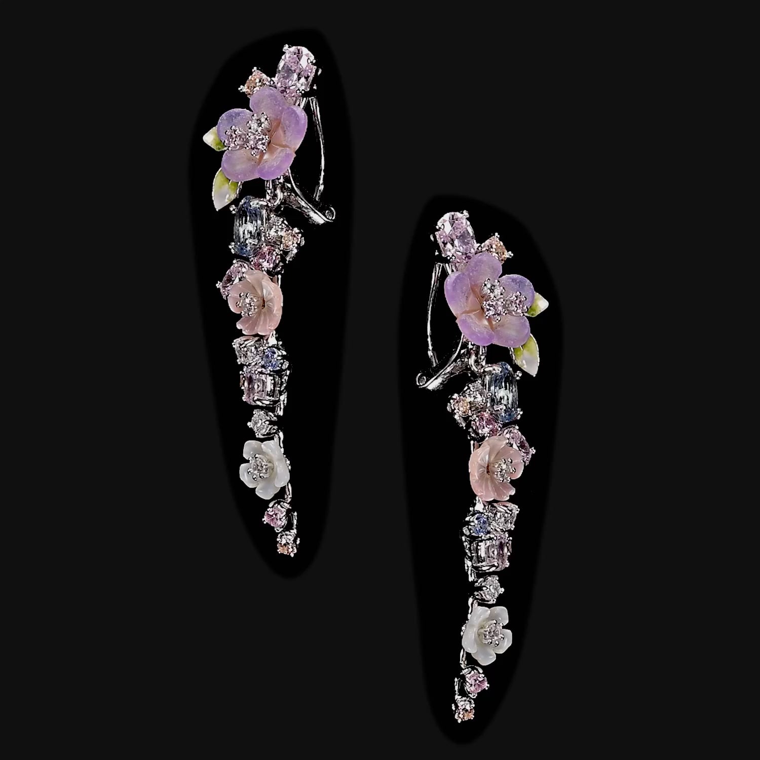 Lavender Primrose Vine Earrings