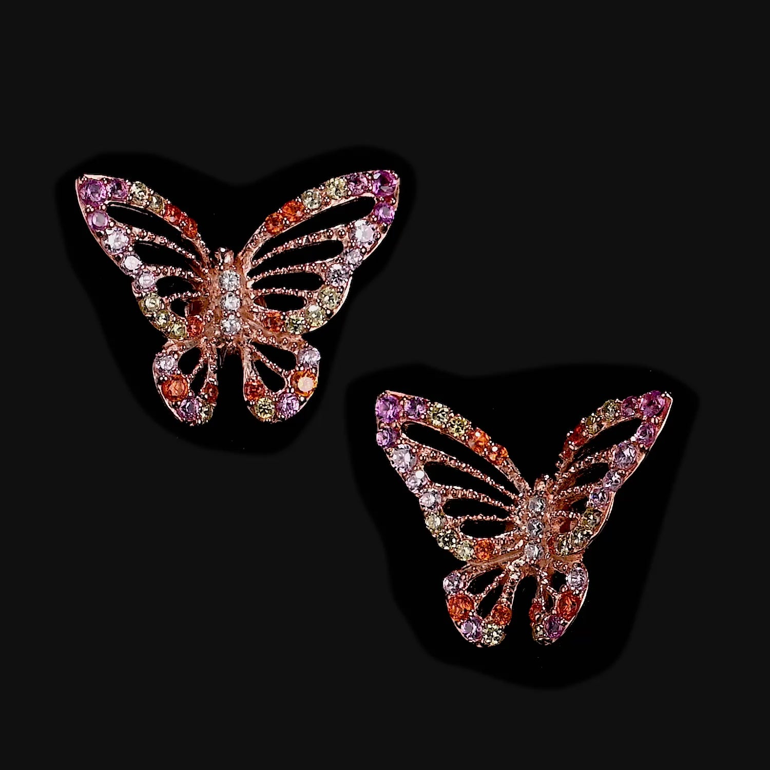 Rose Butterfly Studs