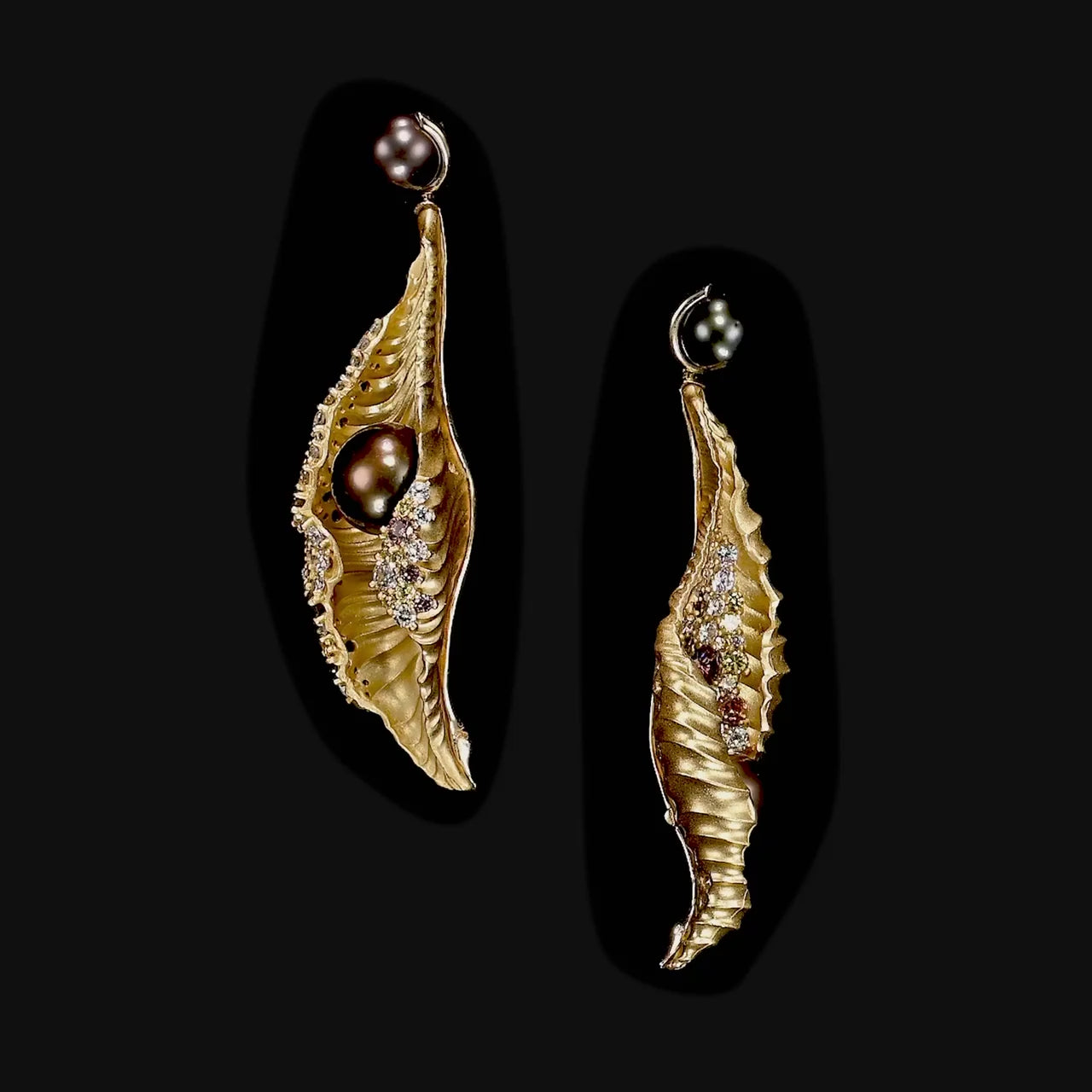 Imperial Acorn Leaf Earrings