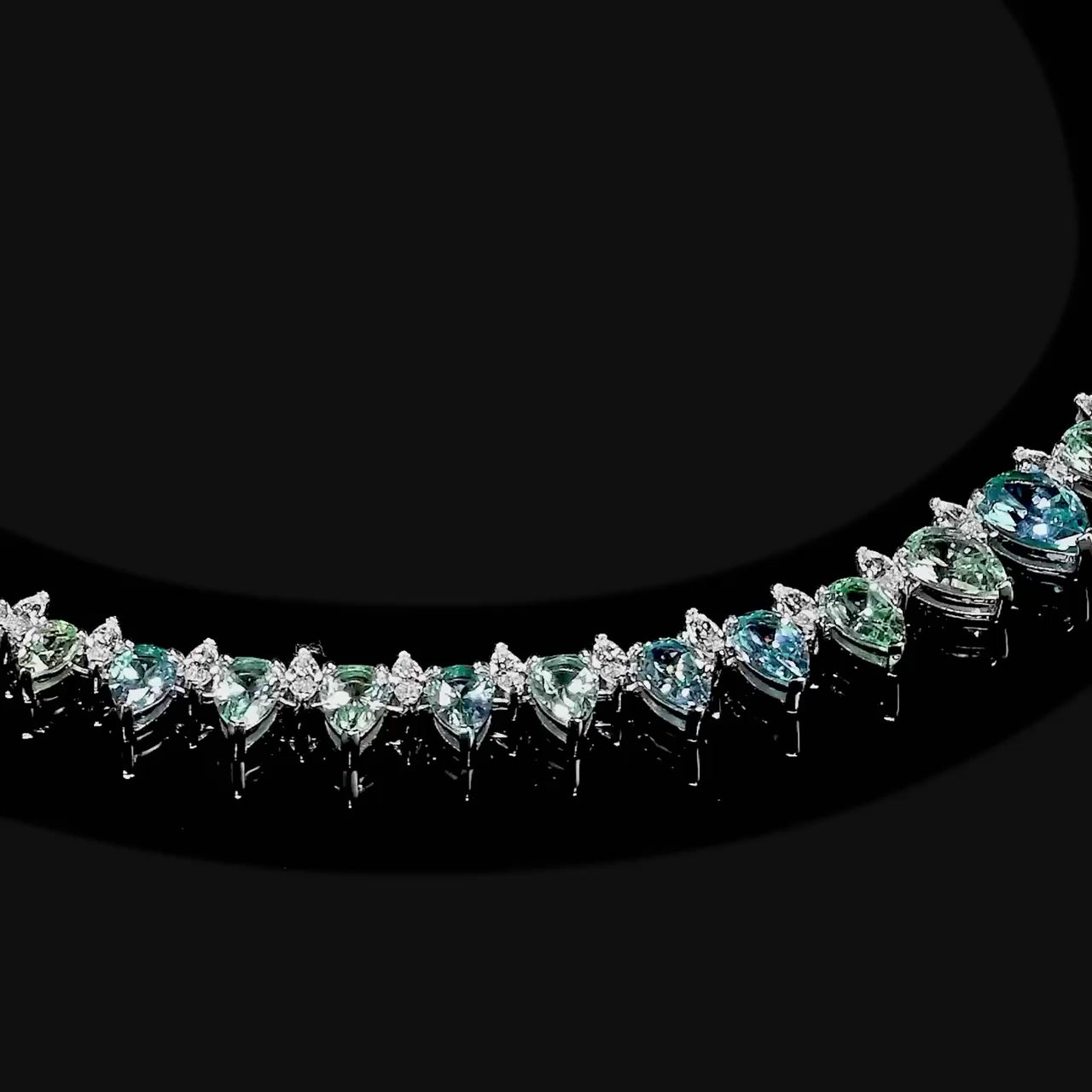 Ocean Sapphire Infinity Necklace