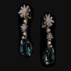 Aqua Daisy Drop Earrings