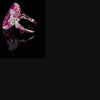 Diamond Cinderella Ring. Lab-Grown Simulated Diamond