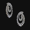 Petite Pearl Noir Vortex Hoop Earrings