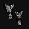 Diamond Butterfly Drop Earrings