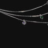 Emerald Hearts Necklace. Lab-Grown Emerald