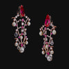 Fuchsia Supernova Earrings. Lab-Grown Sapphire