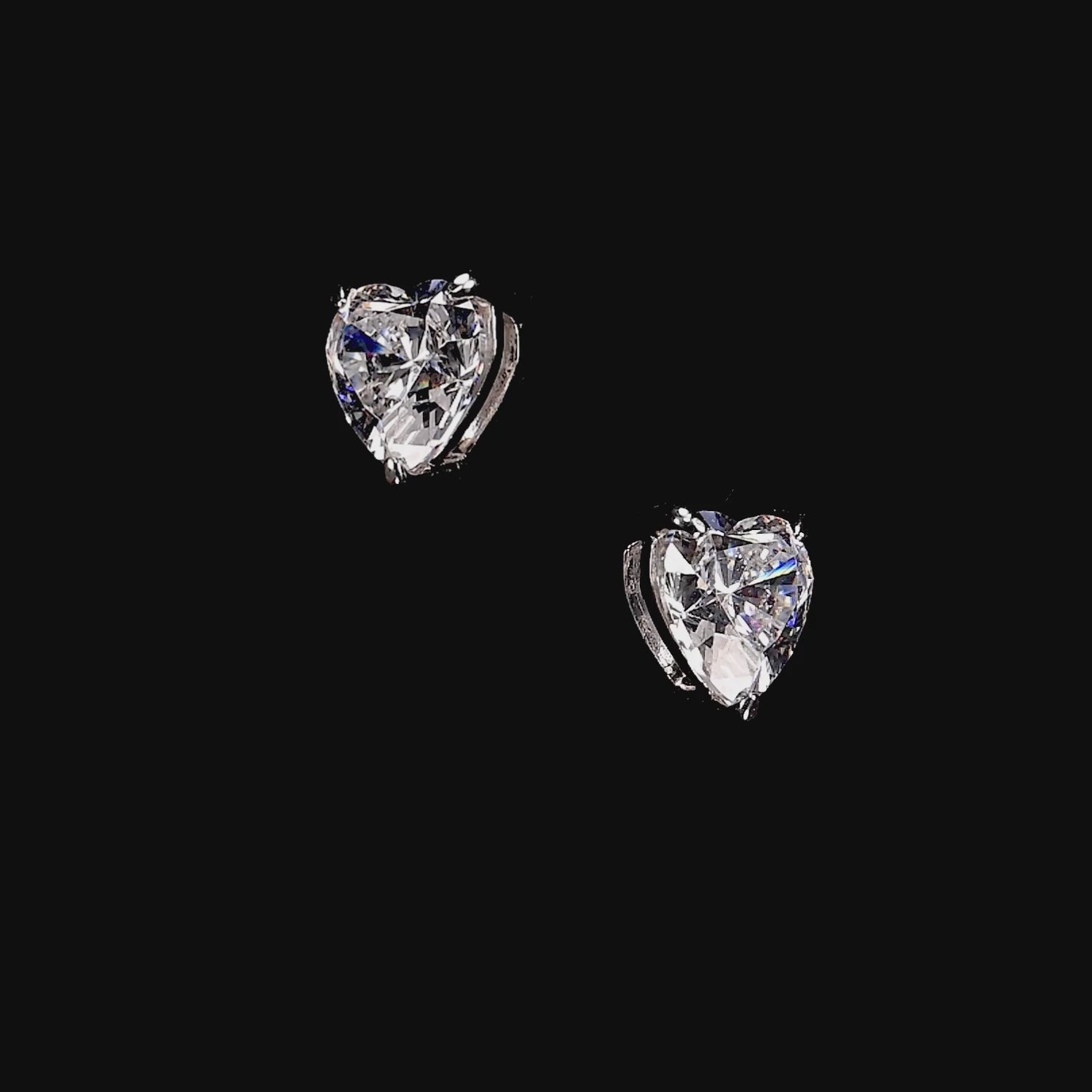 Mini Diamond Heart Studs