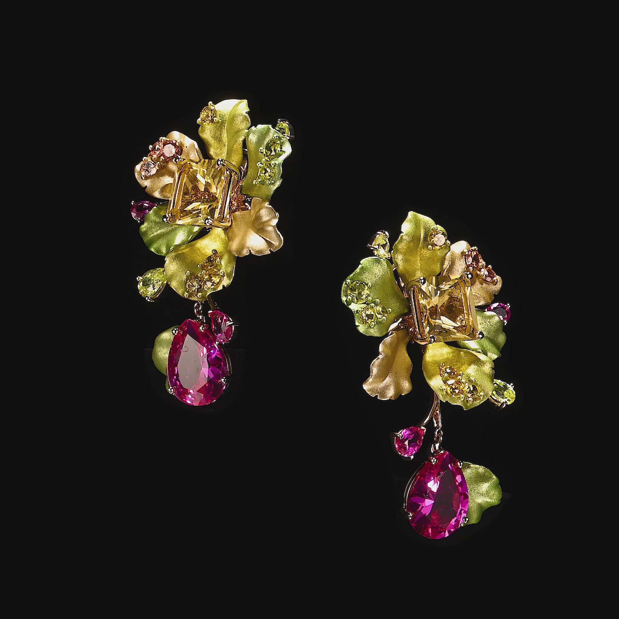 Lemon Fuchsia Neptuna Earrings