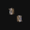 Golden Cushion Wing Studs. Lab-Grown Simulated Diamond