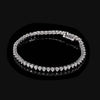 Petite Eternity Heart Bracelet. White Gold