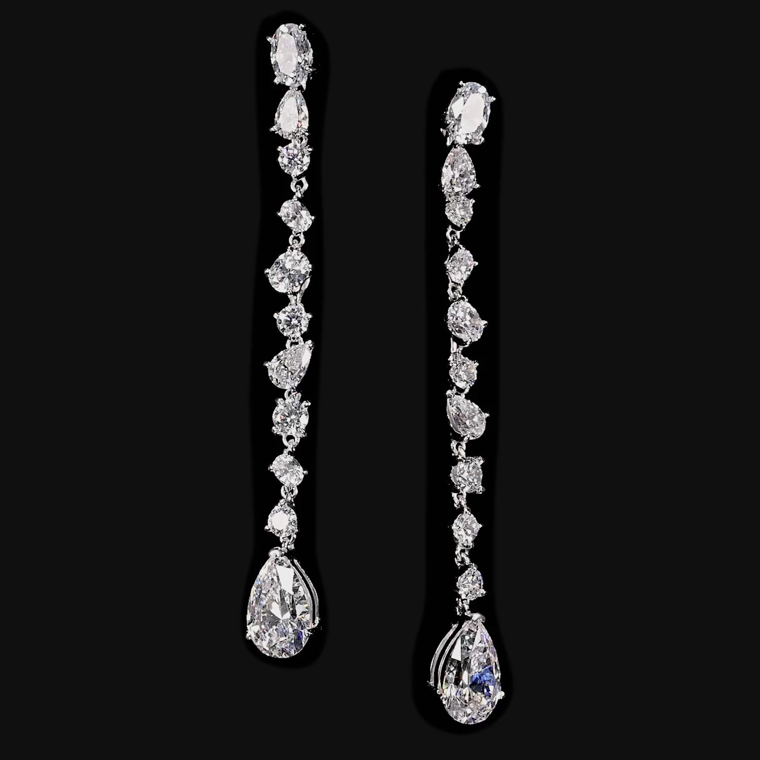 Diamond Celestial Dust Drop Earrings