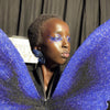 Blue Butterfly Earrings. Lab-Grown Sapphire