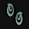 Petite Sky Opal Vortex Hoop Earrings