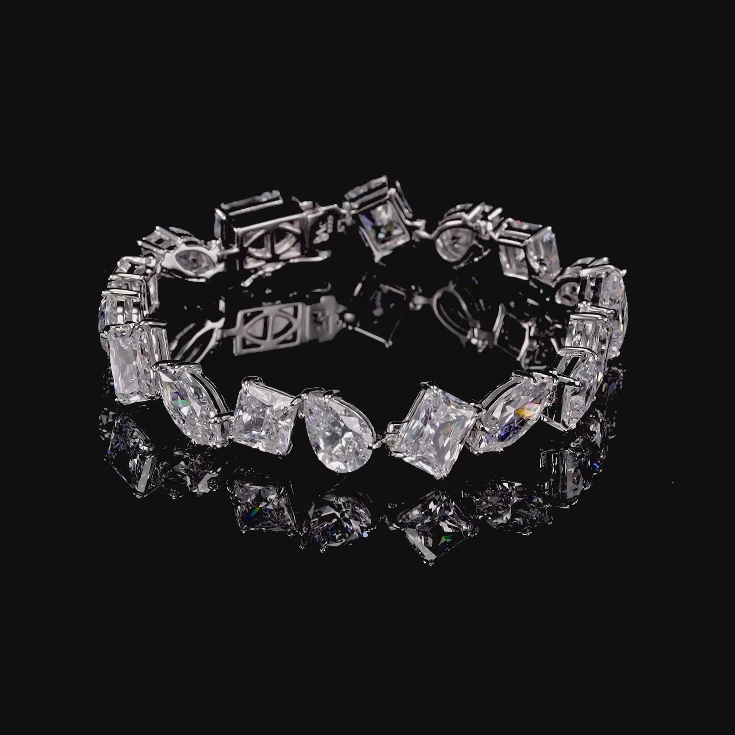 Supersized Diamond Shard Bracelet. Lab-Grown Simulated Diamond