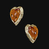 Amber Heart Earrings