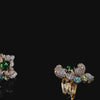 Emerald Blossom Ring. Lab-Grown Emerald