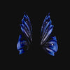Blue Butterfly Earrings. Lab-Grown Sapphire