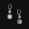 Asscher Pendant Hoop Earrings