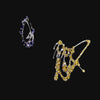 Paint Splash Earrings. Blue. Lab-Grown Sapphire