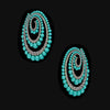 Turquoise Vortex Hoop Earrings