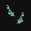 Opal Constellation Ear Cuffs. Lab-Grown Opal