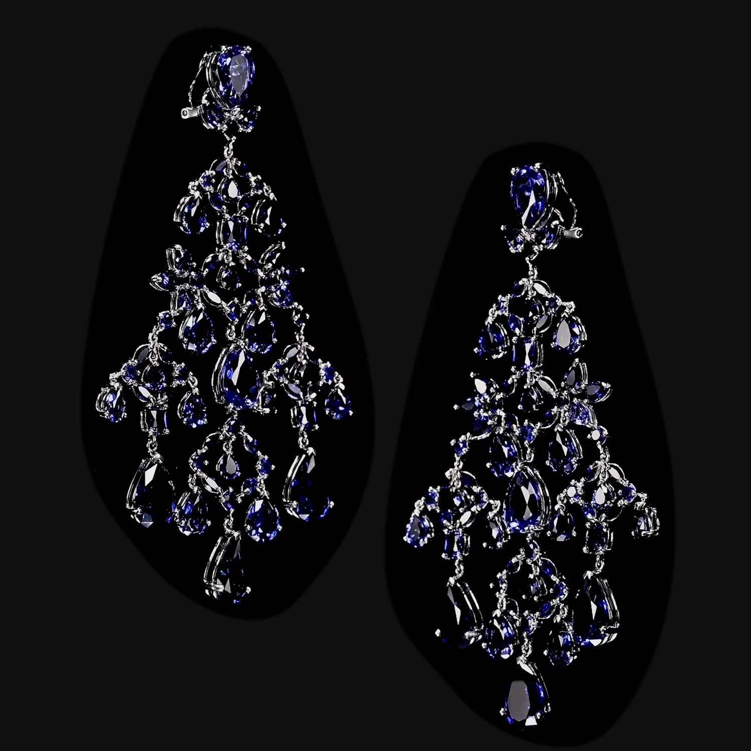 Sapphire Celestial Cascade Earrings