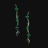 Emerald Blades of Grass Earrings