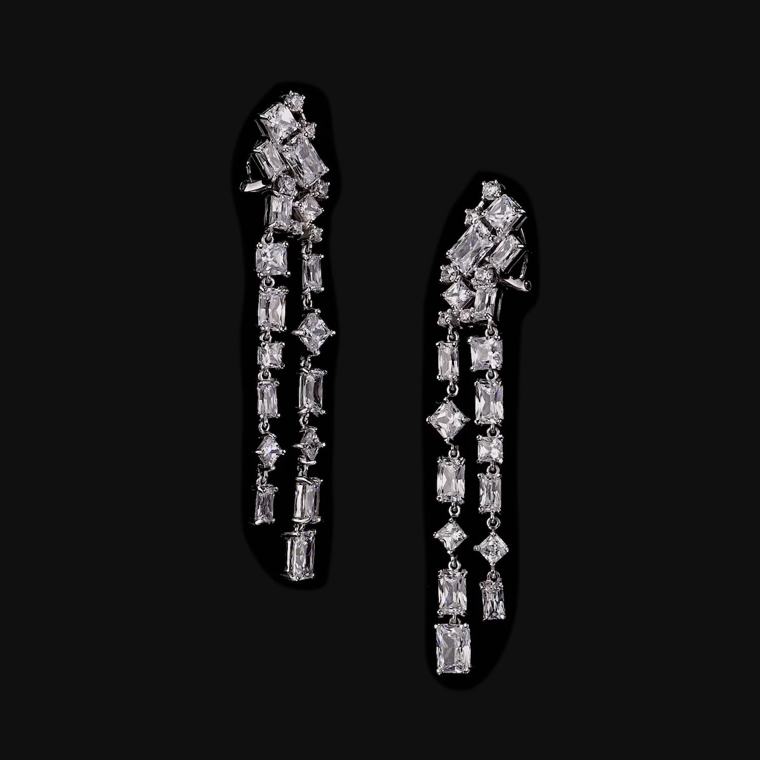 Mini Diamond Cascade Earrings