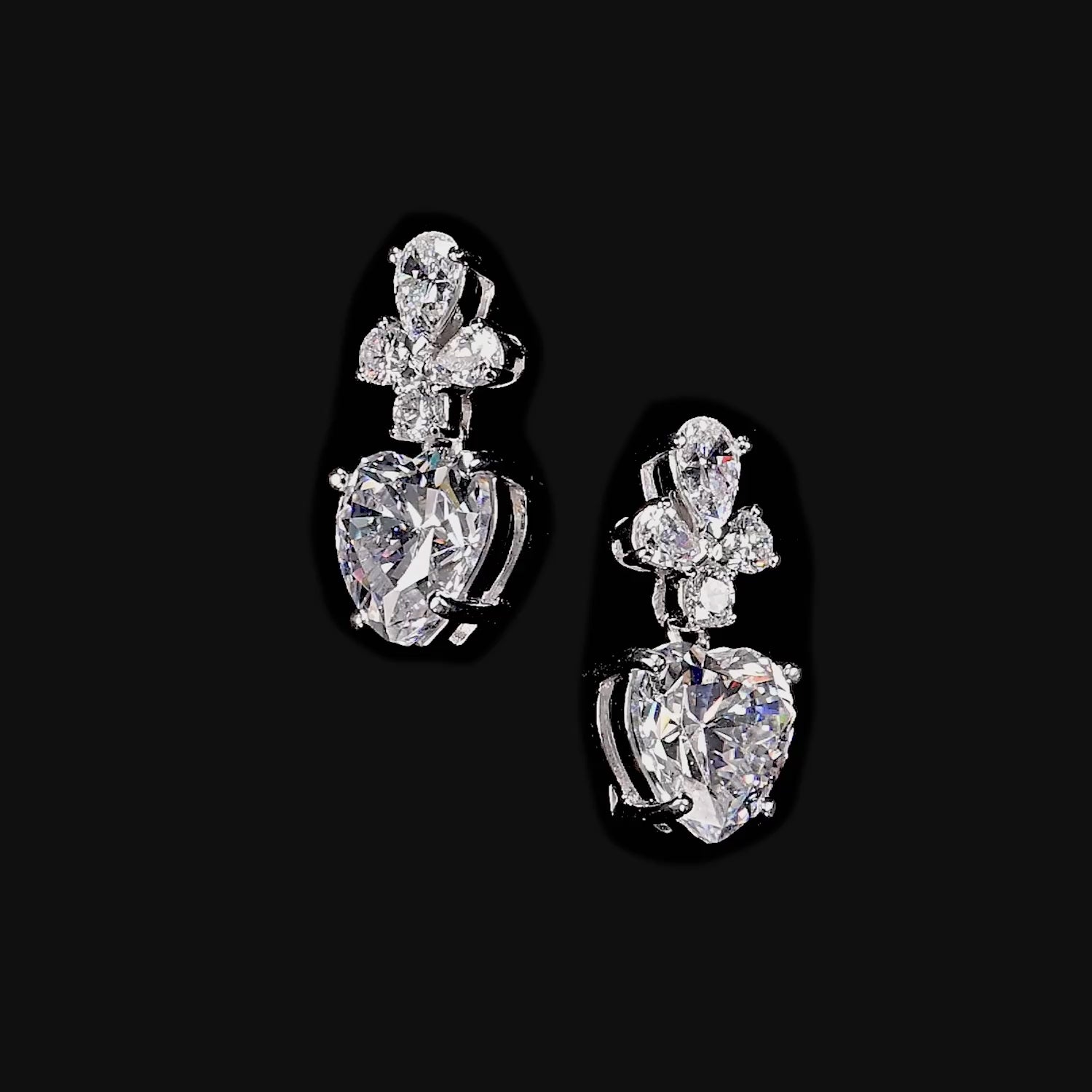 Diamond Cupid Heart Earrings