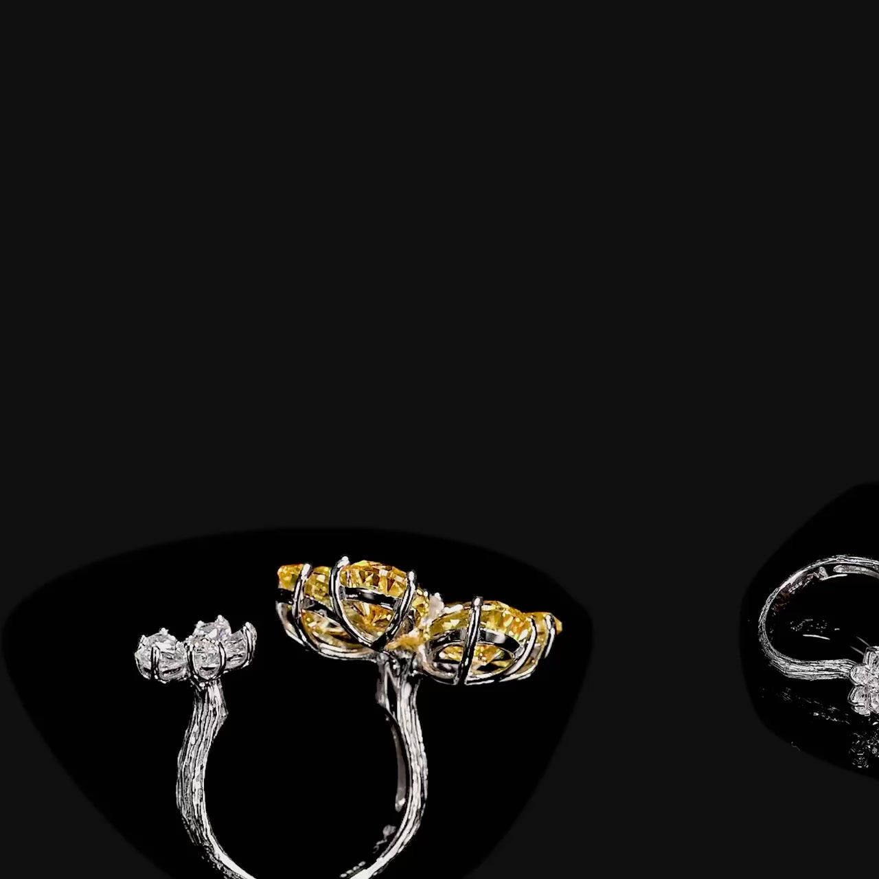 Daisy Diamond Marguerite Rings