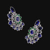 Emerald Sapphire Pinecone Earrings
