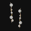Snowflower Blades of Grass Earrings