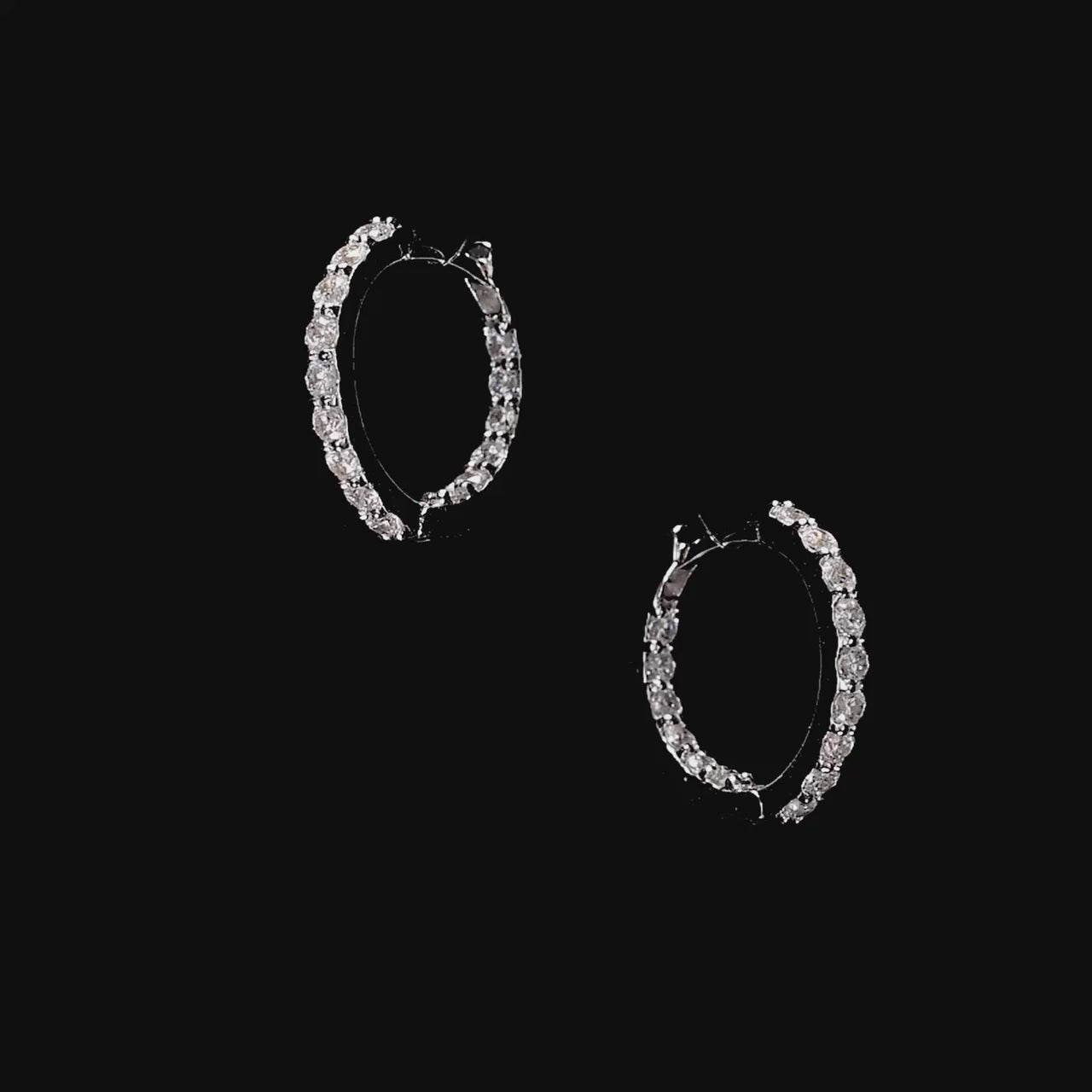 Cushion Pendant Hoop Earrings