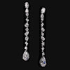 Diamond Celestial Dust Drop Earrings. Lab-Grown Simulated Diamond
